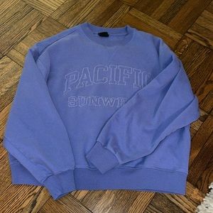pacsun blue cropped sweatshirt size small